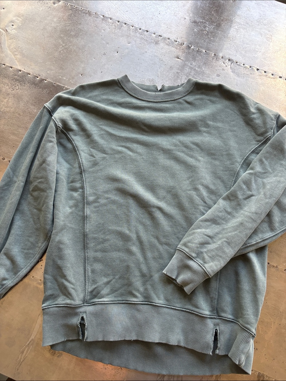 aerie Sage Green Women's Crewneck Sweatshirt